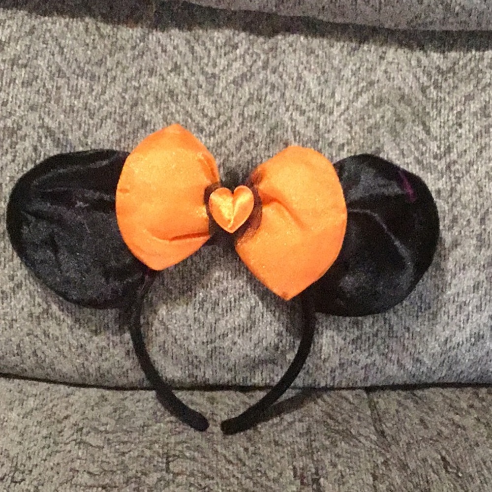 Disney Black and Orange Mouse Ears Headband